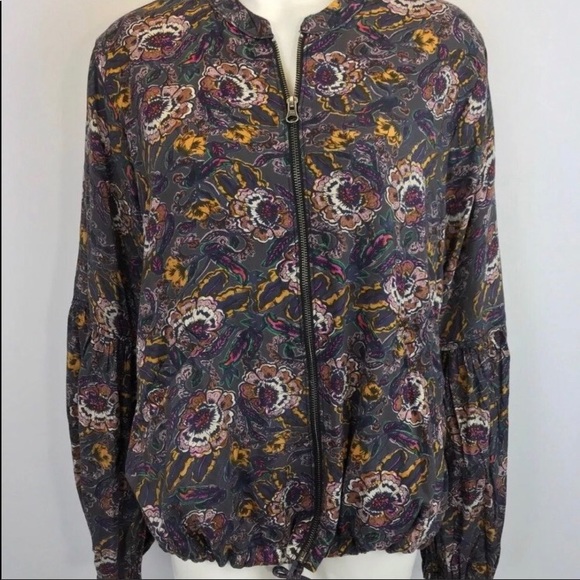 FREE PEOPLE Soft Print Ballon Sleeve Moro Jacket - Picture 3 of 4